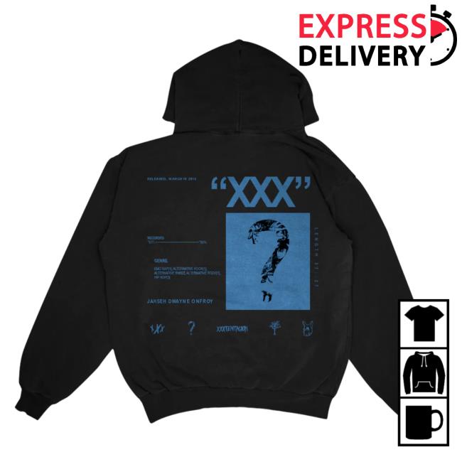 Official Xxxtentacion Merch 5 Year Hoodie Xxxtentacion Merch 5 Year Hooded Sweatshirt