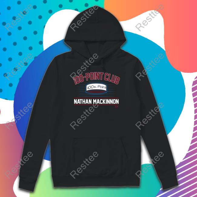100-Point Club Nathan Mackinnon Shirt Official Breakingt Merch Nathan Mackinnon 100-Point Club Shirt