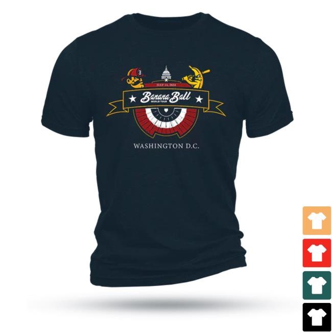 Official Savannah Bananas DC World Tour 2024 Short Sleeve Shirt SavannahBananas