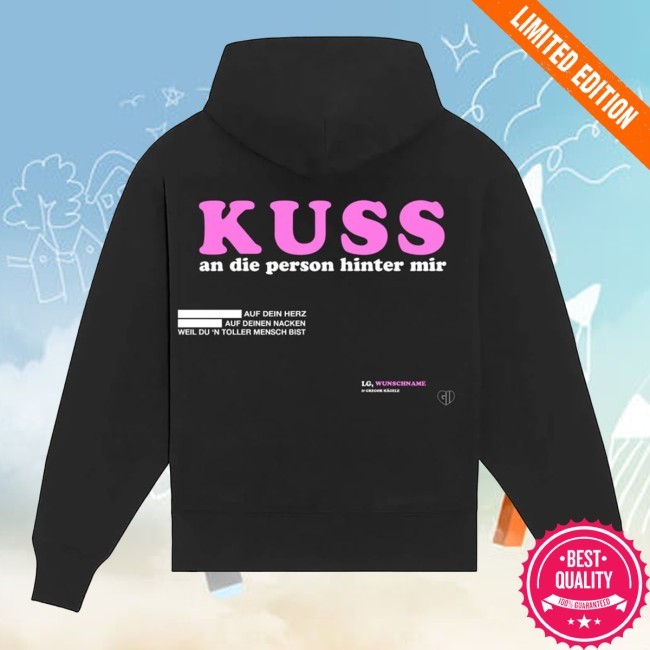 Gregor Hägele - Hoodie Sweatshirt - Kuss - Wunschname