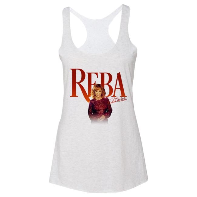 Official Reba Mcentire Merch Store Reba Photo White Tank Top T-Shirts RebaMcentire