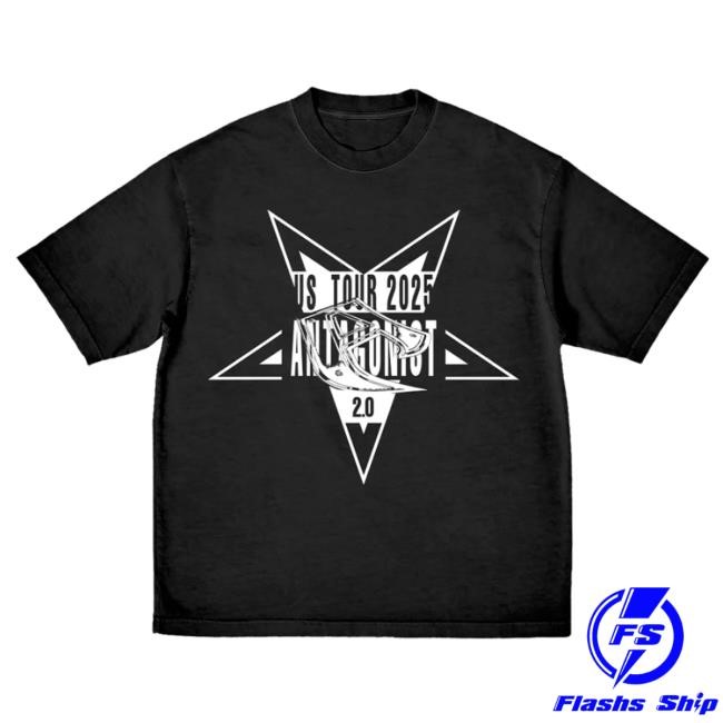 Official Playboi Carti Merch Store ANTAGONI2T Black T Shirt