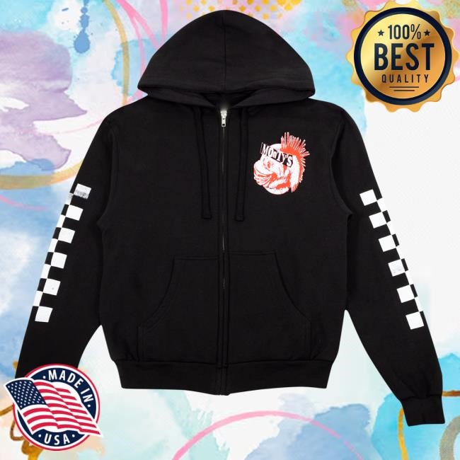 Monty's Good Burger Mohawk Monty Burger & Fries Zip Hoodie Monty's Good Burger Mohawk Monty Burger & Fries Zip Up Hood