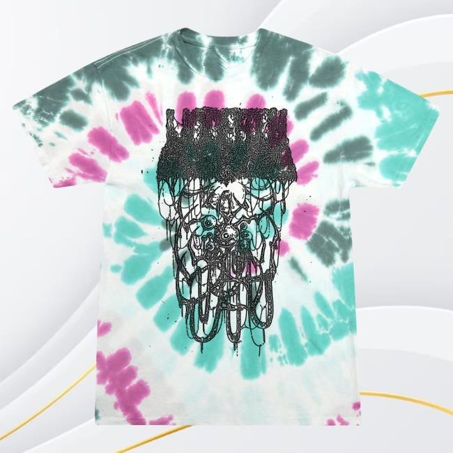 Undeath Metal Merch Eyeball Goop Green & Purple Swirl Tee Shirt