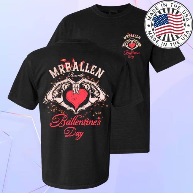 Official Wondery Shop Merch Mrballen Ballentine's Day Skeleton Hands T Shirt