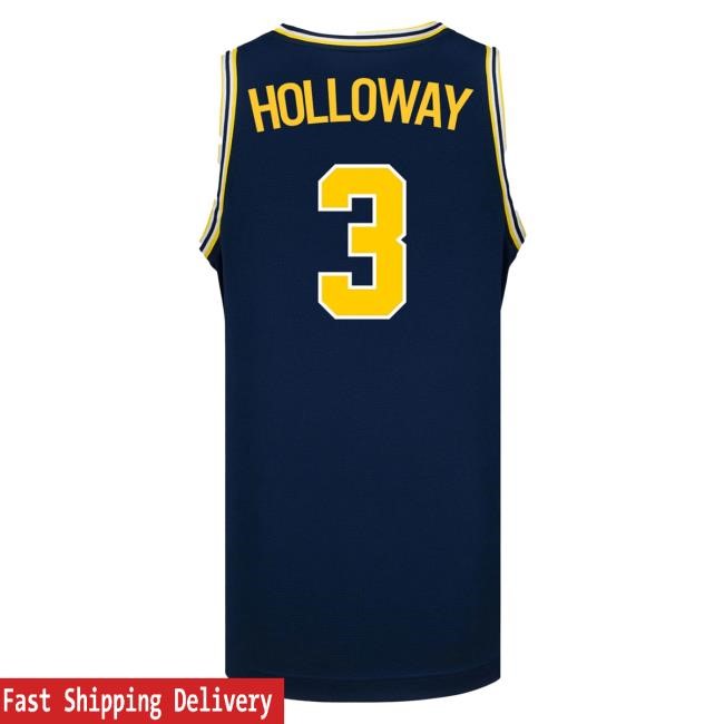Michigan Wolverines #3 Mila Holloway Student Athlete Blue Women's Basketball Jersey Top Shirt | The M Den Official Merch Store Shop