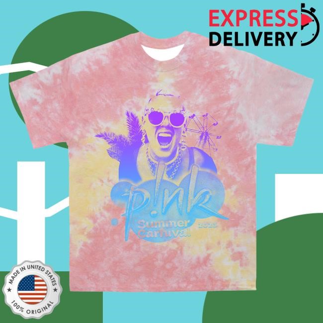 Official P!Nk Merch Summer Carnival Tour Tie Dye New Shirt