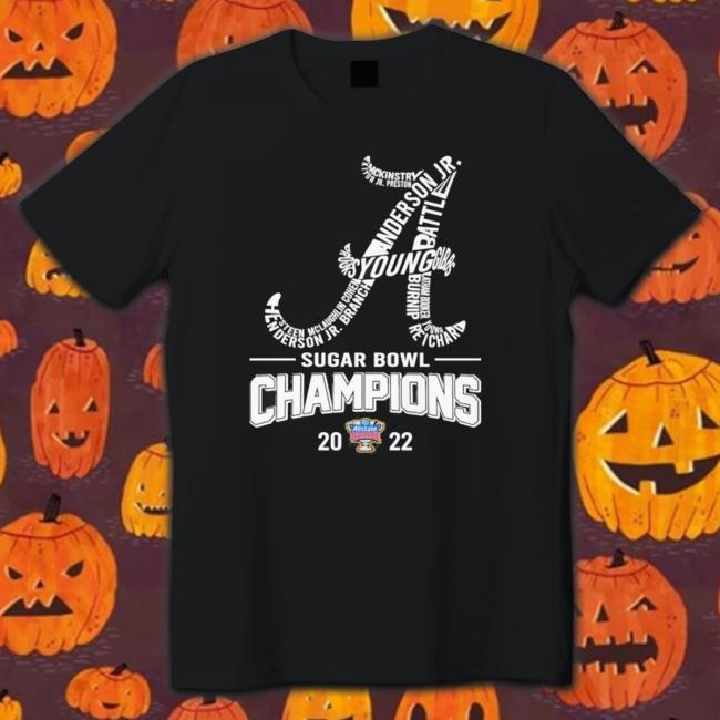 2022 Sugar Bowl Champions Alabama Crimson Tide Players Names Logo Crewneck Sweatshirt 2022 Sugar Bowl Champions Alabama Crimson Tide Players Names Logo shirt