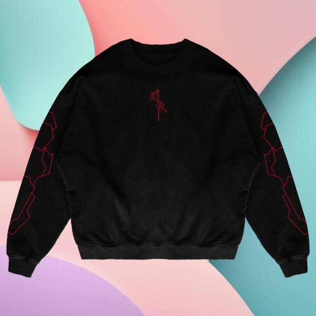 Crimson Aesthetic Cloudeelle Cyberspine Crewneck Streetwear