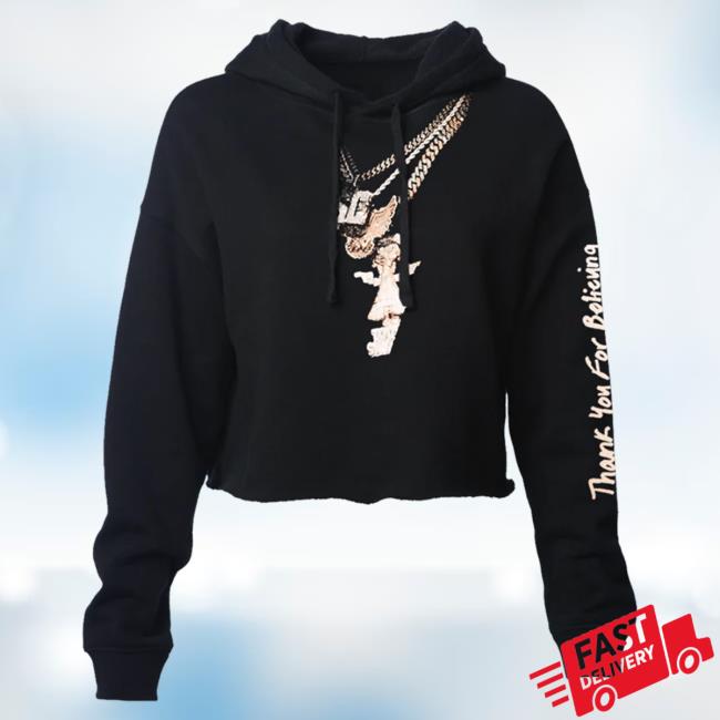Official Toosii Merch Store Toosii Thank You For Believing Chains Cropped Black Hoodies Toosii Apparel Clothing Shop Toosii2x