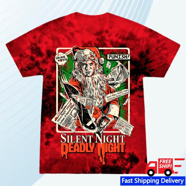 Official Cavity Colors Silent Night Deadly Night Punish 3D Tie Dye T Shirt Cavitycolors