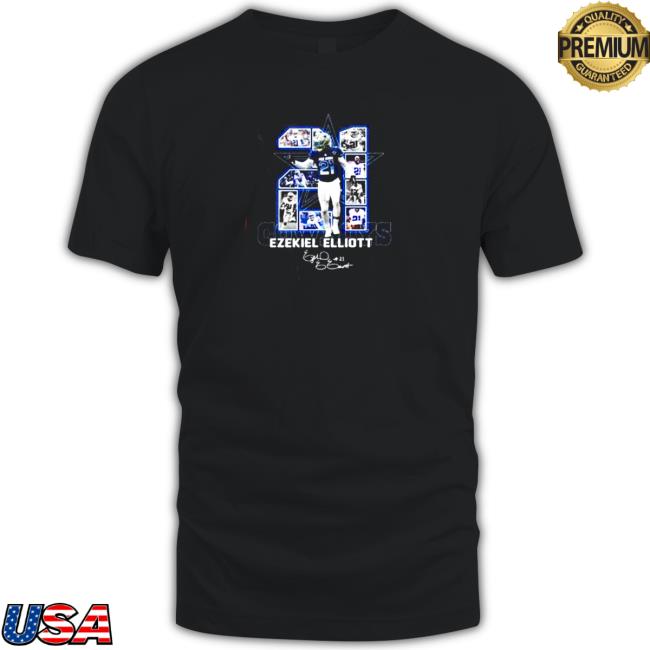 21 Ezekiel Elliott MVP Dallas Cowboys signature Tee Shirt