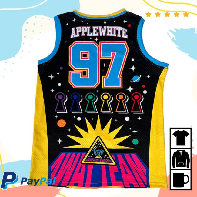 Good Shirts Merch Heaven's Gate Away Team Basketball Jersey Good Shirts Merch Heaven's Gate Away Team Applewhite 97 Basketball Jersey