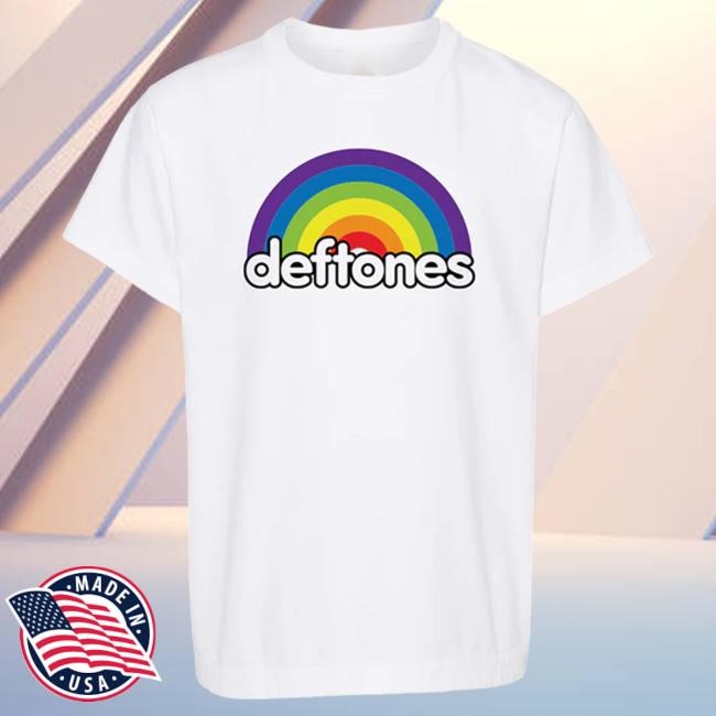official deftones merch store youth rainbow logo tees