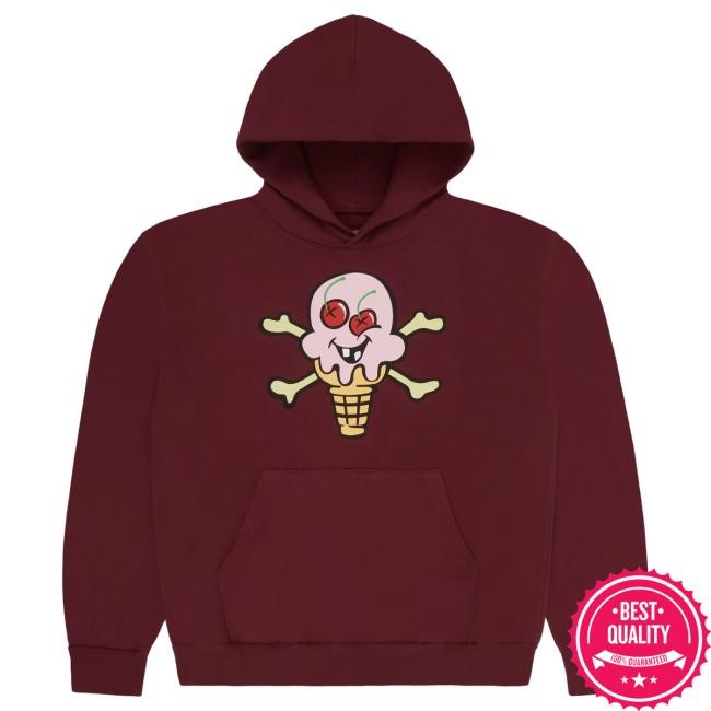 Don Toliver Official Store Merch Icecream Cones & Bones Octane Popover Hoodie (Plum)