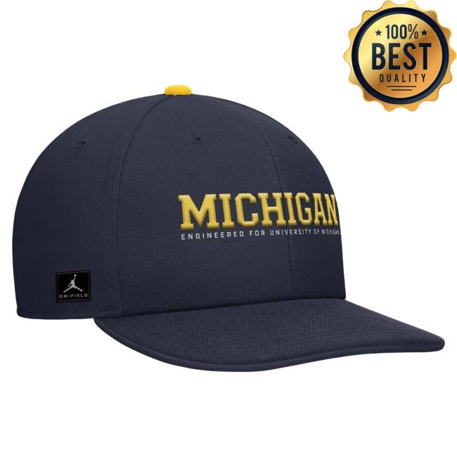 Michigan Wolverines Nike Jordan Navy Snapback Pro Gameday Hat The M Den Official Shop