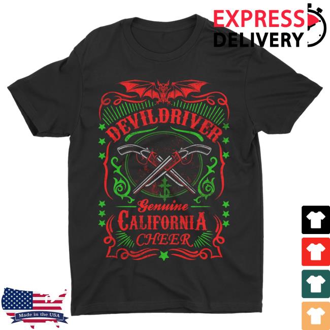 Official Night Shift Merch Store Devildriver - Crossed Guns Cheer New Shirt (Holiday Exclusive) NightShiftMerch