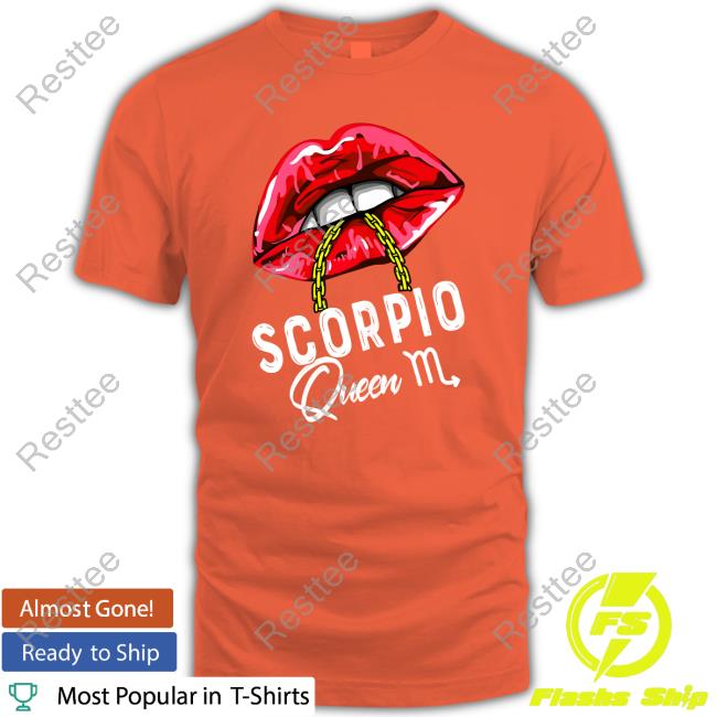 Womens Pink Lips Scorpio Queen Shirt Scorpio Queen M Tank Top