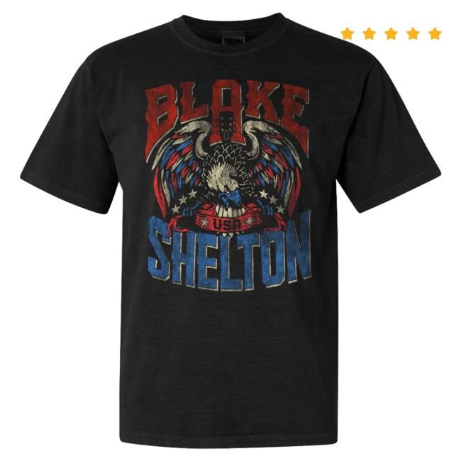 Blake Shelton Store Shop Merch Black Eagle Shirt New