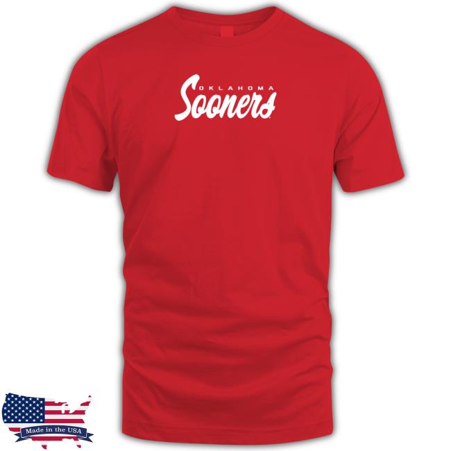 Official Sooner Retro Script Oklahoma Tee Shirt