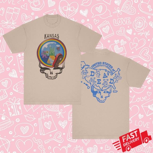 Grateful Dead Kansas United Stated of Dead Tshirt | Grateful Dead Merch Store Official Grateful Dead Kansas United Stated of Dead Shirts | Grateful Dead Merch Store Official