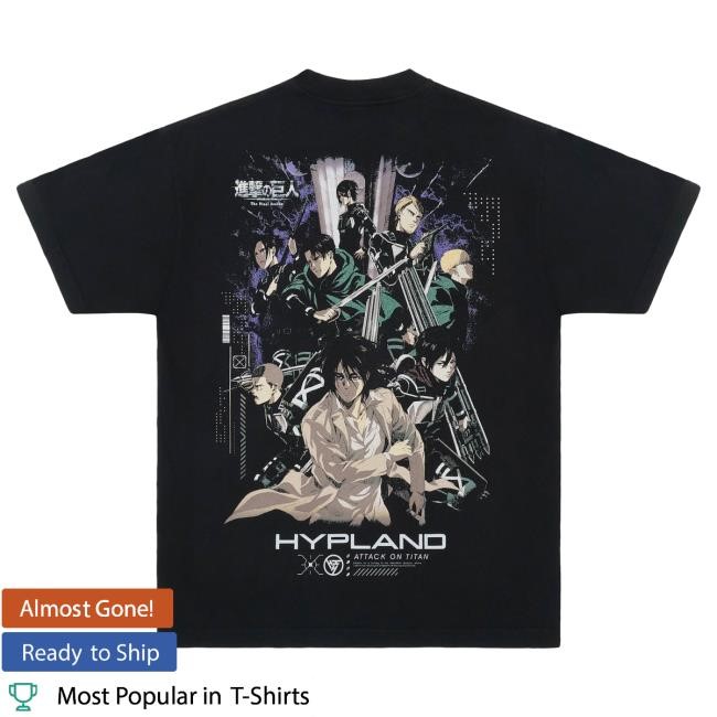Official Hypland Clothing Merch Store Aot Final Season Tees (Black)