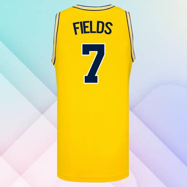 Michigan Wolverines #7 Jessica Fields Student Athlete Maize Women's Basketball Jersey Tshirt The M Den Shop Official