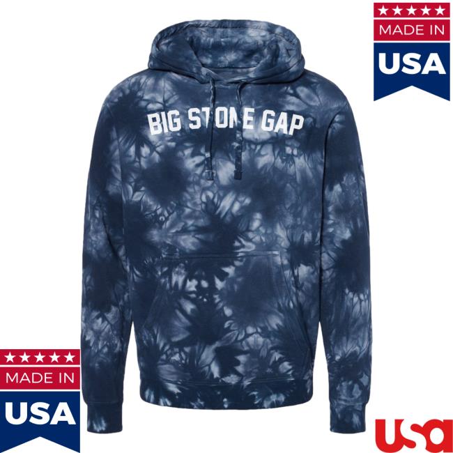 Official Hometown Apparel Clothing Merch Big Stone Gap Virginia Classic Curve Tie-Dye Sweater Navy Tie Dye