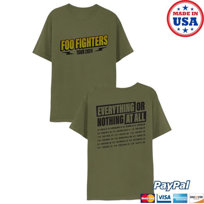 Foo Fighters Tour 2024 Tee Shirt Foo Fighters