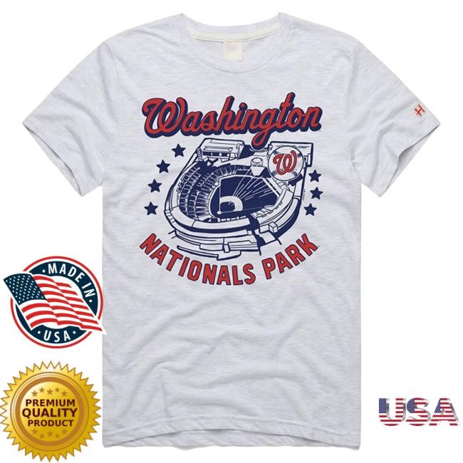 Homage Washington Nationals Ash Park Baseball Short Sleeve Fashion Shirt | Rally House Official Merch Store – Buy Official MLB T Shirt