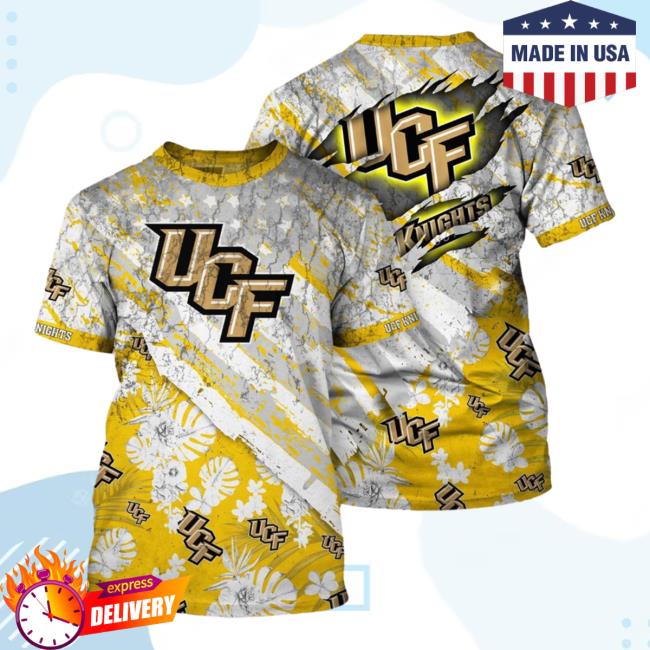 Banantees Ucf Knights Tropical Flower Style And Flag All Over Printed 3D Shirt 2023