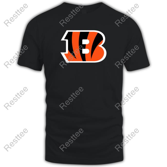 Official Cincinnati Bengals Primary Colour Logo Long Sleeve Tee Shirt