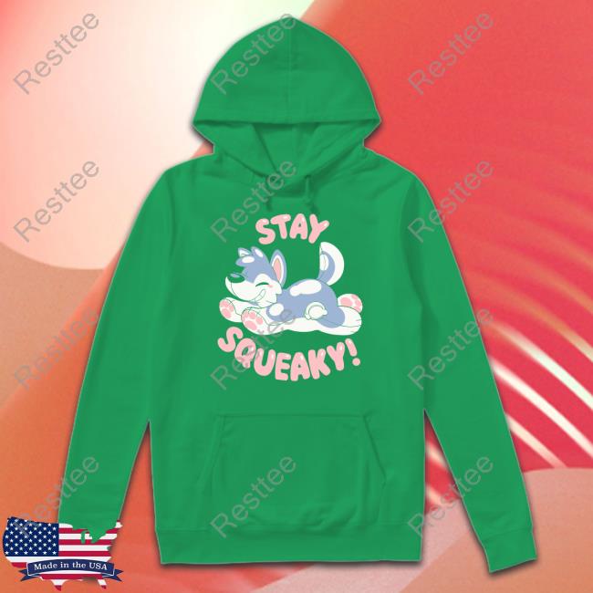 Stay Squeaky Long Sleeve Official Part Time Puppy Stay Squeaky Hooded Sweatshirt