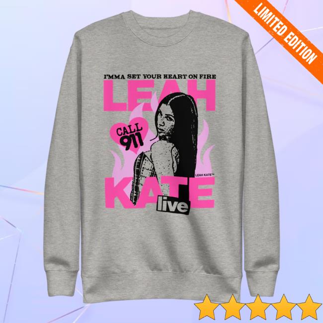 Official Leah Kate Merch Leah Kate 911 Hooded Sweatshirt Leahkatemusic