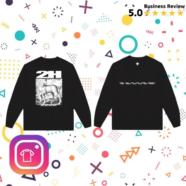 Official 2Hollis Merch Store 2Hollis 2H Black Unicorn Dateback Long Sleeve