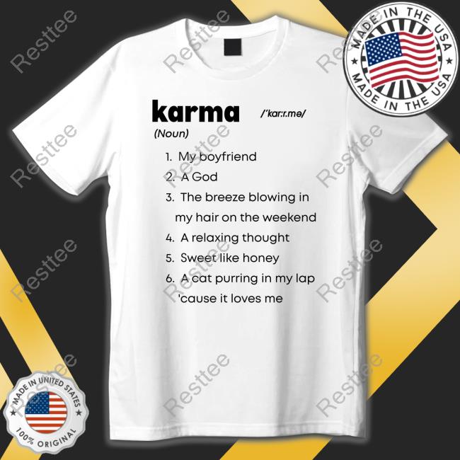 Brie Larson Karma My Boyfriend A God The Breeze Blowing In My Hair On The Weekend A Relaxing Thought Sweet Like Honey A Cat Purring In My Lap Cause It Loves Me Hoodie Official Karma My Boyfriend A God The Breeze Blowing In My Hair On The Weekend Tee Shirt