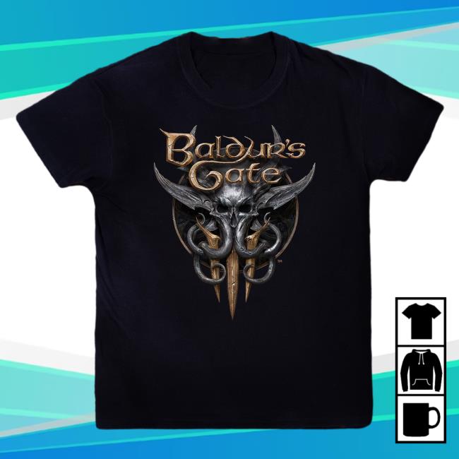 Official Larian Merch Baldur's Gate 3 - Mind Flayer Logo Shirt New