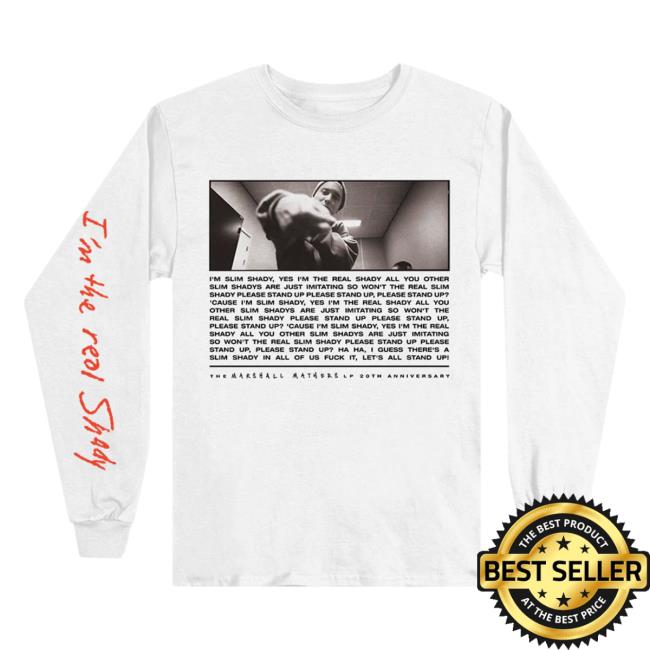 Official Eminem Slim Shady Clothing Shop Store I'm The Real Slim Shady Long Sleeve Tees SlimShady Merch