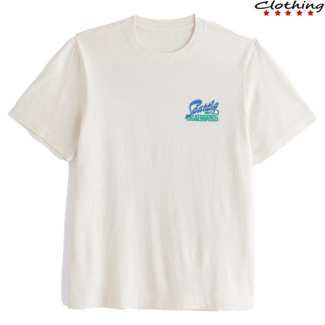 Official Abercrombie And Fitch Apparel Clothing Merch Seattle Seahawks Graphic Tshirt NFL by Abercrombie Store Shop