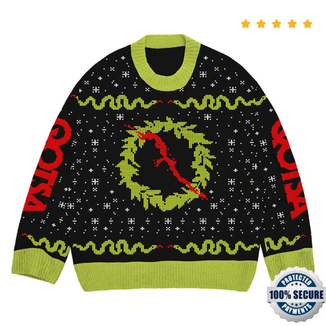 Official Queens Of The Stone Age Qotsa Merch Store Q Wreath Holiday Hoodie Queensofthestoneage