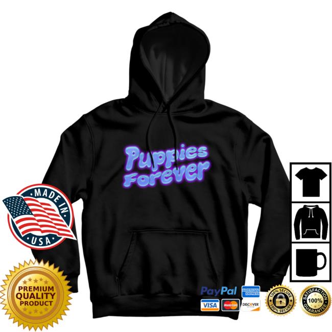 Official Dirty Hit Store Puppies Forever Black Pull Over Hoodie Dirtyhit