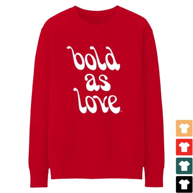 Jimi Hendrix Bold as Love Long Sleeve Shirts Official Jimi Hendrix Merch Store Jimi Hendrix Bold as Love Long Sleeve Shirts