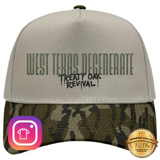Official Treaty Oak Revival Merch Store West Texas Degenerate Mossy Oak Hat