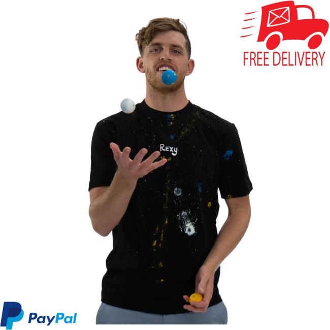 Golf Ball Splatter Black T-Shirt