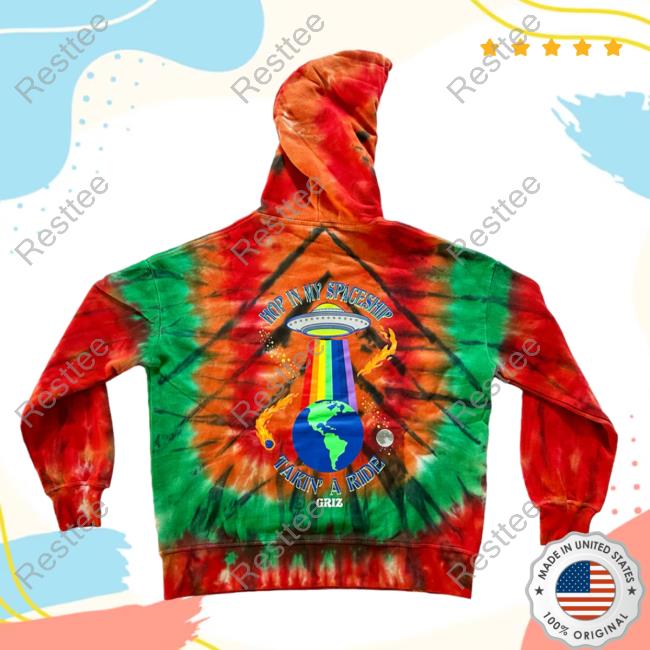 Official My Name Is Griz Shop Griz Spaceship Ufo-Dye Oversized Hoodies Tie Dye Mynameisgriz
