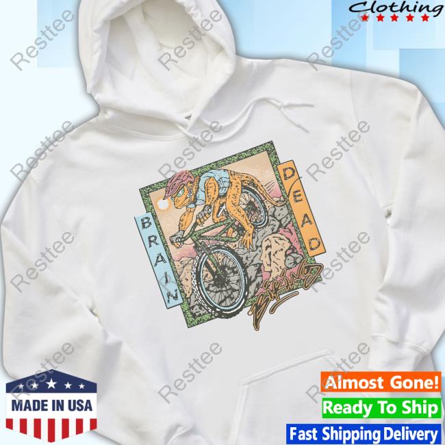Official Weare Brain Dead Merch Equipment Bike Lizard Shirt Official Brain Dead Equipment Bike Lizard Long Sleeve Tee