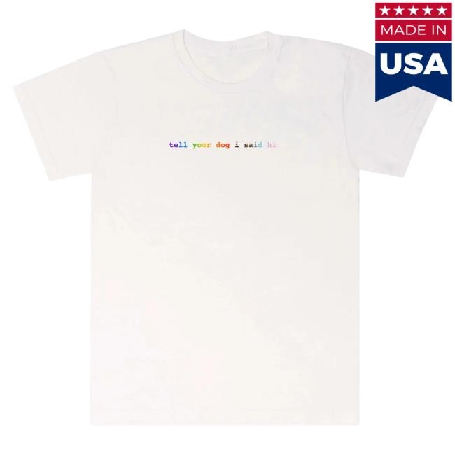 Official We Rate Dogs Merch Classic Shirt - White (Pride Edition)