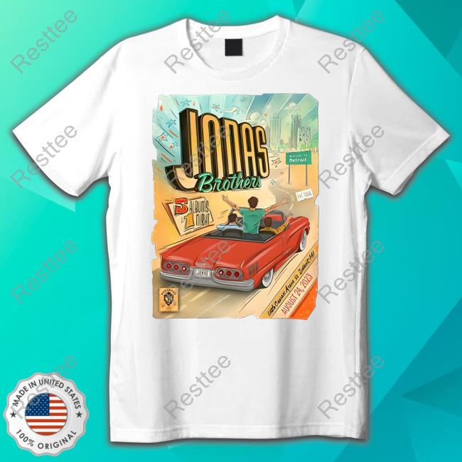 Official Jonas Brother Merch The Tour Detroit T Shirt