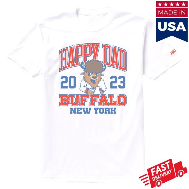 Official Happy Dad Hard Seltzer Clothing Store Shop Happy Dad Buffalo Mascot Shirts White HappyDad Merch