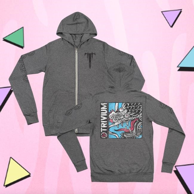 Trivium Merch Trivium Dragon Zip Hoodie